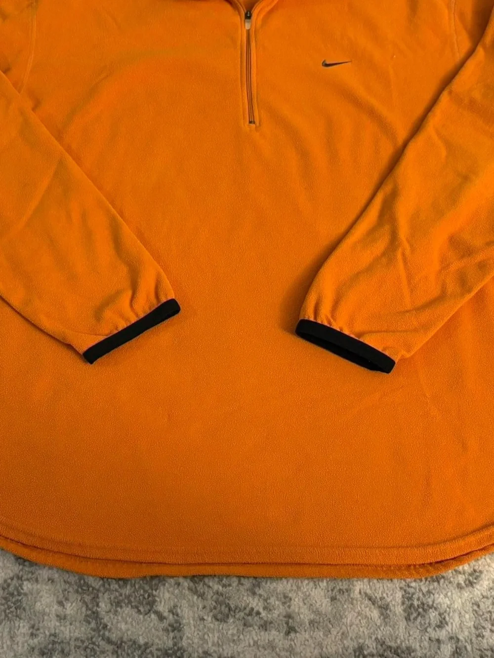 Orange Nike Therma-Fit Fleece Quarter Zip Shirt Size XL